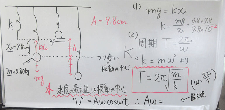 鉛直バネ振り子演習